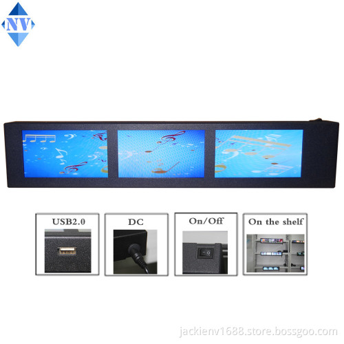 Bar shaped advertising player